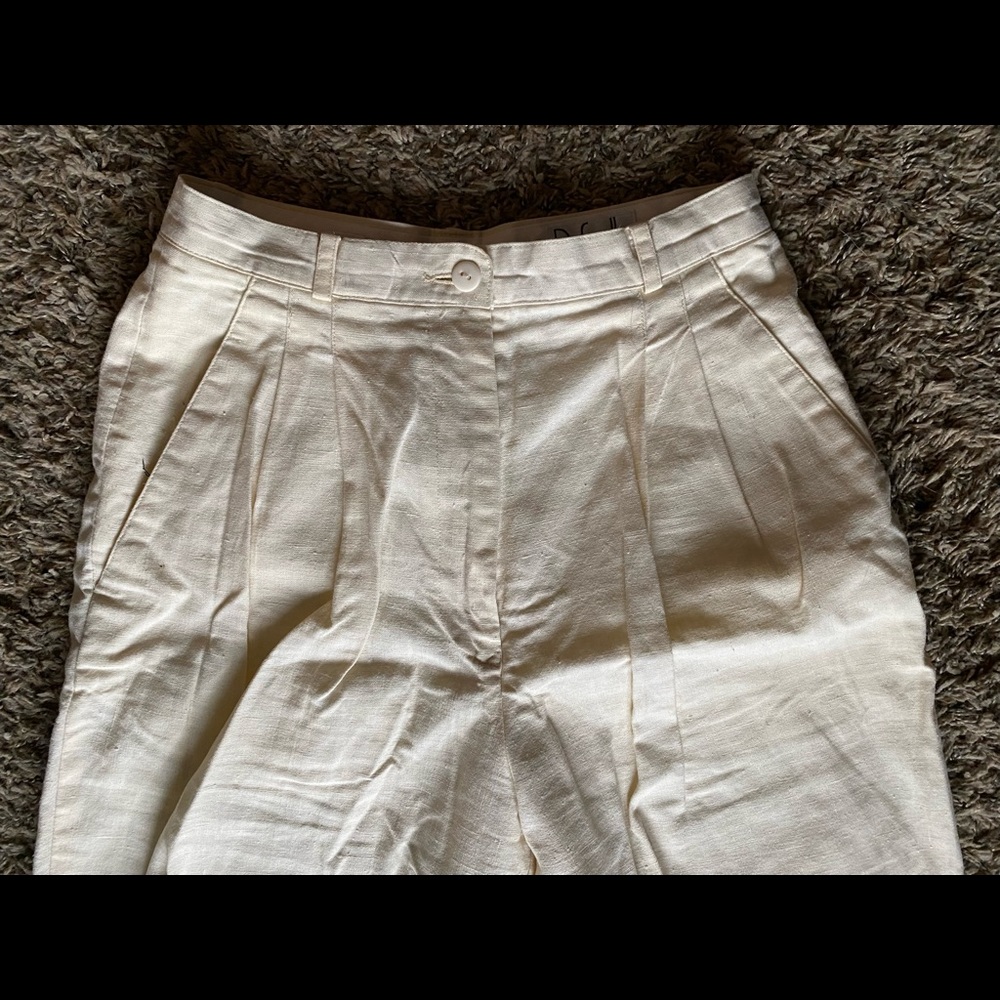 Linen white trousers Rafaella brand
